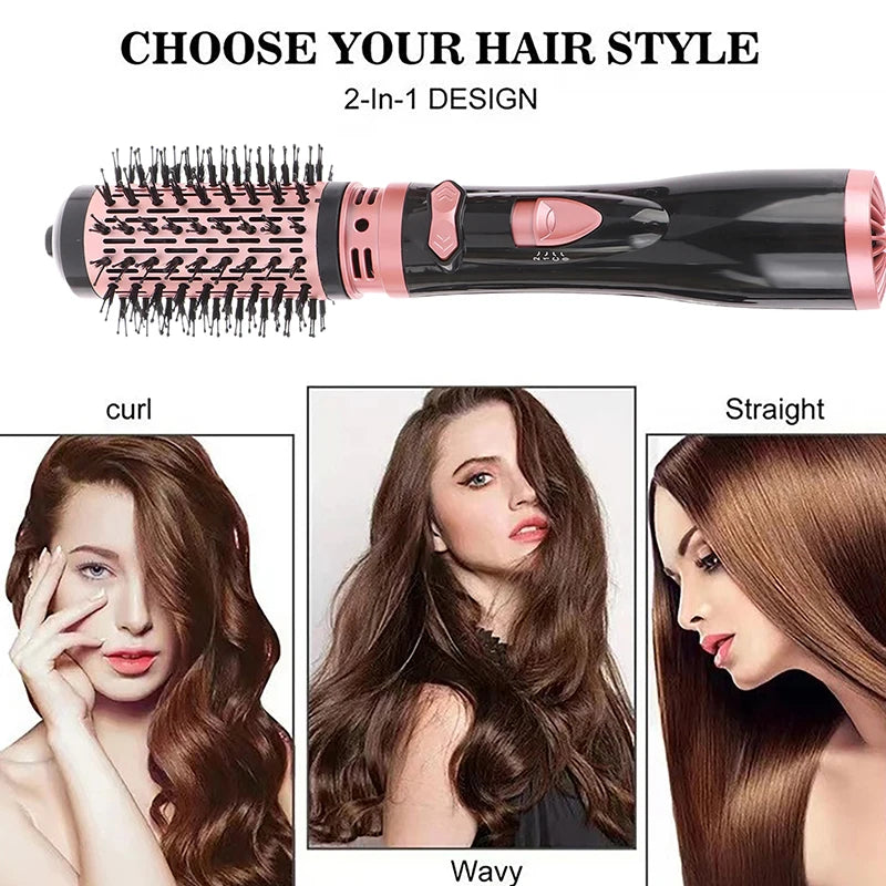 Hot Air Brush 2-in-1 Hair Dryer & Straightening Volumizer Brush